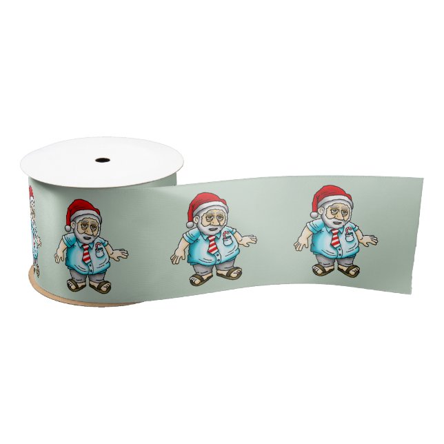 Ruban En Satin Père Noël en sandales (Bobine)