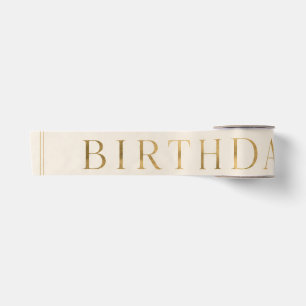 Ruban En Satin Personnalisé Élégant Anniversaire avec Antique Or 