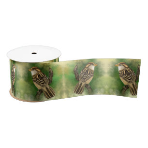 Ruban En Satin Petit Bruant Satin Ribbon Ressort Birds