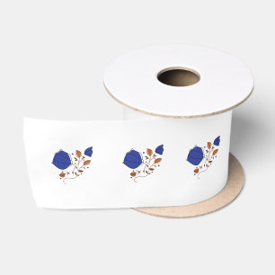 Ruban En Satin Petit jardin de fleurs sauvages motif floral en sa