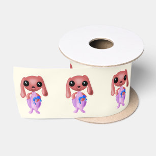 Ruban en satin petit lapin - Votre couleur