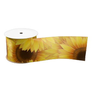 Ruban En Satin Petite florale de tournesol