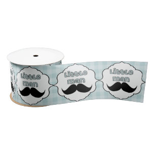 Ruban En Satin Petite moustache d'homme de beau baby shower