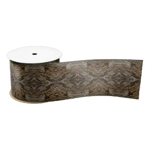 Ruban En Satin Photo d'écorce d'arbre rustique motif diamant sud-