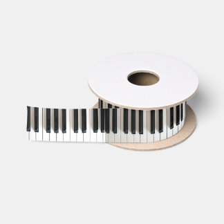 Ruban En Satin piano de musique noir et blanc