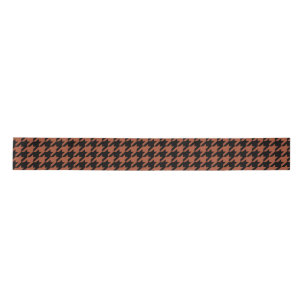 Ruban En Satin Pied de poule marron noir à carreaux