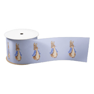 Ruban En Satin Pierre le lapin bleu pastel