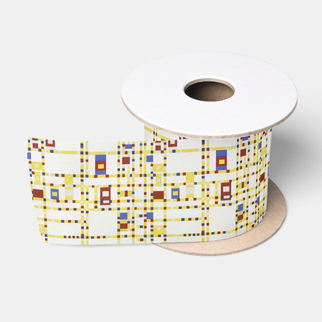 Ruban En Satin Piet Mondrian Broadway Boogie Woogie Art Abstrait (Bobine)