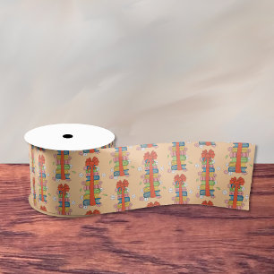 Ruban En Satin Pile de livre avec ruban rouge Bow