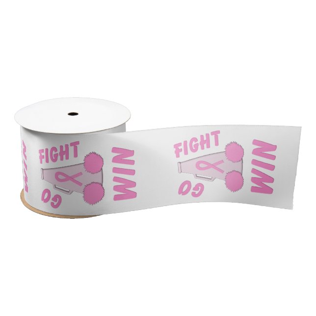 Ruban En Satin Pink Go Fight Win Megaphone (Bobine)