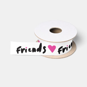 Ruban En Satin Pink Heart Buddies Clipart Faire des amis Clipart