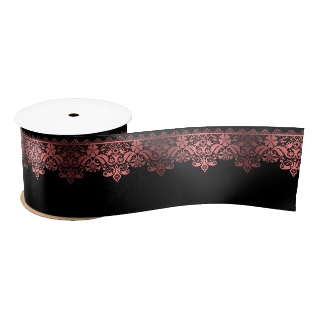 Ruban En Satin Pink lace romantic decor gradient bronze lacy (Bobine)