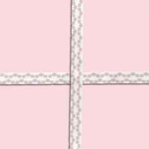 Ruban En Satin Pink Rose Gold Snowflake Winter Sweet 16