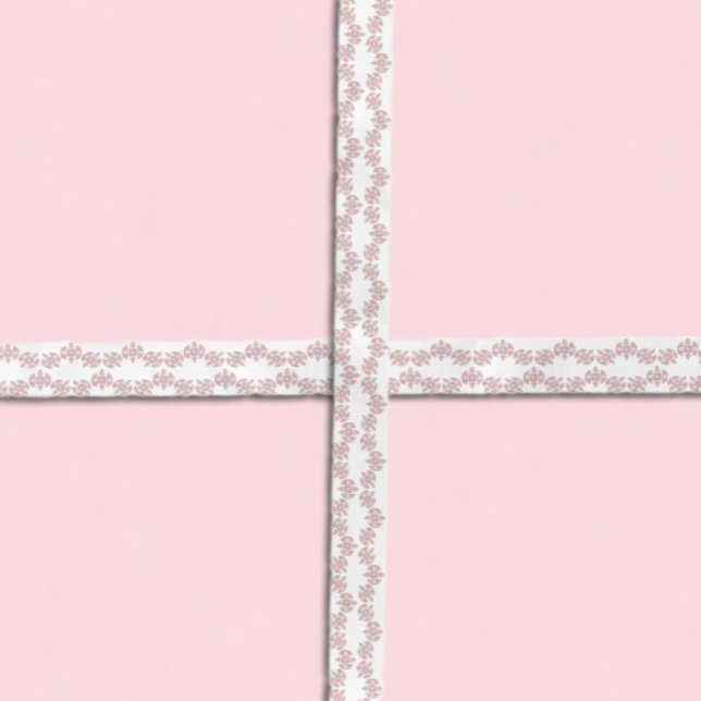 Ruban En Satin Pink Rose Gold Snowflake Winter Sweet 16 (Créateur téléchargé)