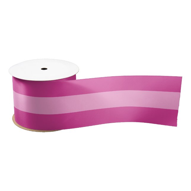 Ruban En Satin Pink Stripes Vibrant Élégant Unique Cool Enveloppe (Bobine)
