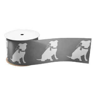 Ruban En Satin Pit Bull Chien Chien Puppy Pitbull Satin Ruban
