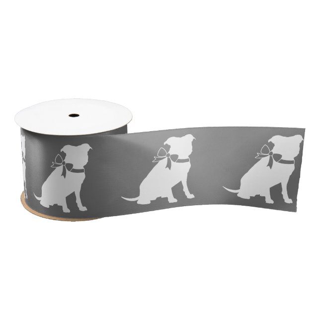 Ruban En Satin Pit Bull Chien Chien Puppy Pitbull Satin Ruban (Bobine)