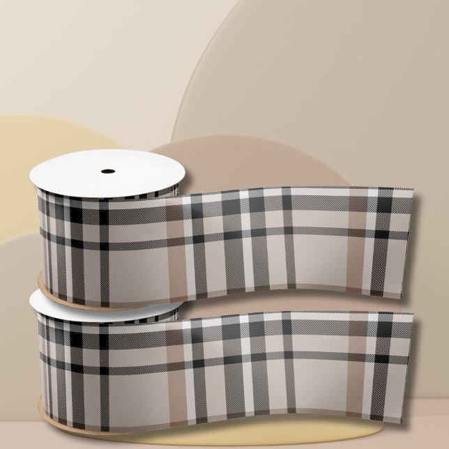 Ruban En Satin Plaid beige (Créateur téléchargé)