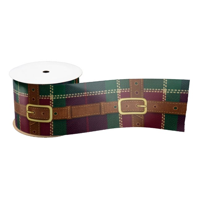 Ruban En Satin Plaid de Noël Lux Prépa (Bobine)