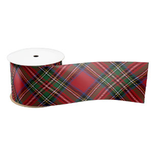 Ruban En Satin Plaid Red Green Classic Rustic Stewart Tartan