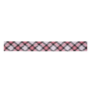 Ruban En Satin Plaid rose et noir
