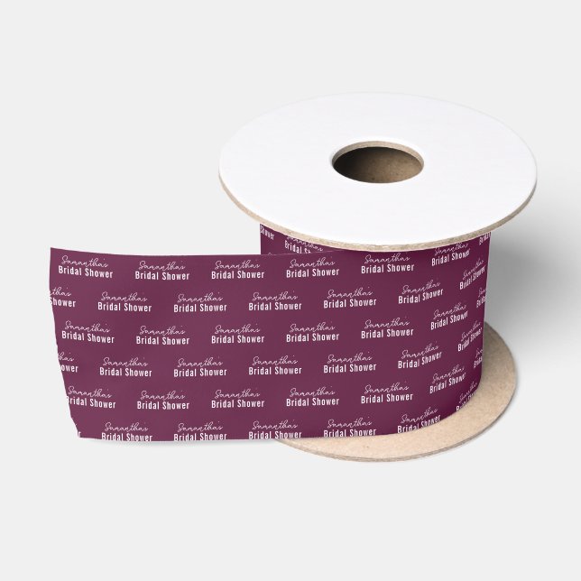 Ruban En Satin Plum Fête de Mariage  (Bobine)