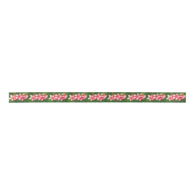 Ruban En Satin Plumerias (Devant)