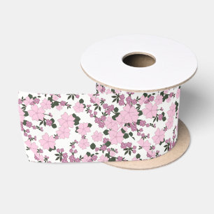 Ruban En Satin Plutôt rose Floral