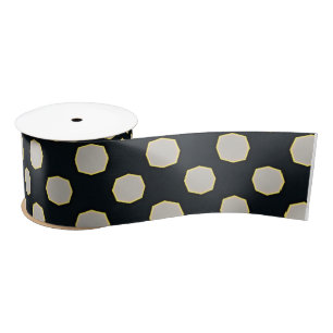 Ruban En Satin Point noir classique rétro