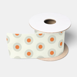 Ruban En Satin Points gris avec centre jaune pp3
