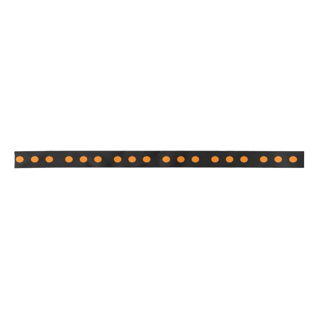 Ruban En Satin Points Répétitifs Orange (Devant)