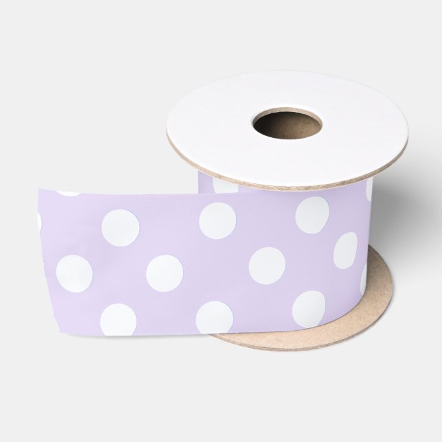 Ruban En Satin pois en lavande douce (Bobine)