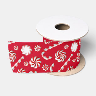 Ruban En Satin Poivre de Noël Motif de Fêtes de Tourbillon de B