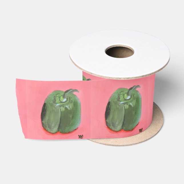 Ruban En Satin Poivron Vert (Bobine)