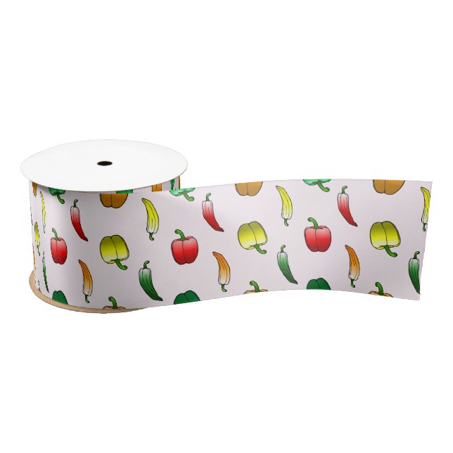 Ruban En Satin Poivrons Bell et poivrons longs doux (Bobine)