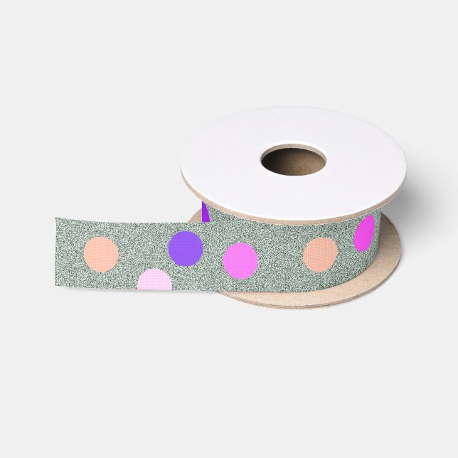 Ruban En Satin Poka Dot coloré (Bobine)
