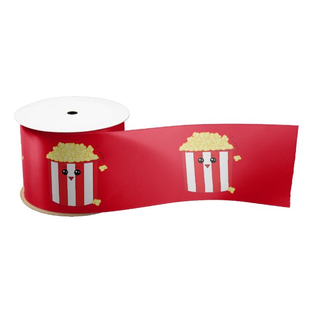 Ruban En Satin Popcorn Cute, mais Corny 3" (Bobine)