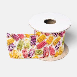 Ruban En Satin Popsicles de fruits congelés Abstraits