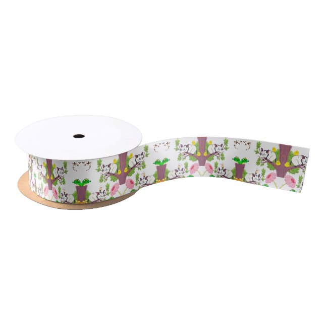 Ruban En Satin Possum Chick Frog Champignons Satin Ribbon (Bobine)