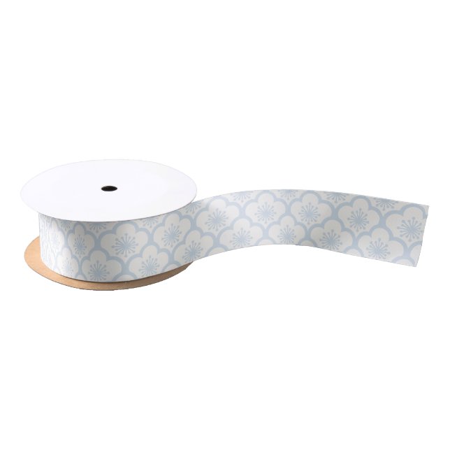 Ruban En Satin Poudre de Sakura Bleu Douce -Neutre (Bobine)