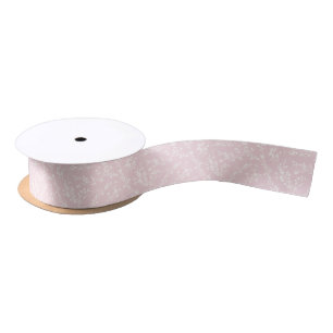 Ruban En Satin Pousses printanières neutres - Rose blush