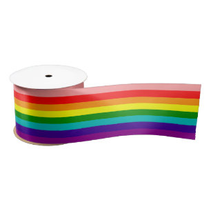 Ruban En Satin Premier drapeau de la Rainbow Pride