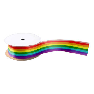 Ruban En Satin Premier drapeau de la Rainbow Pride