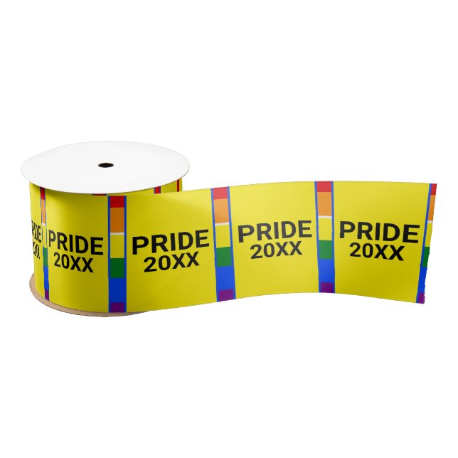 Ruban En Satin Pride Rainbow LGBT Modèle LGBTQ (Bobine)