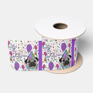 RUBAN EN SATIN PUG