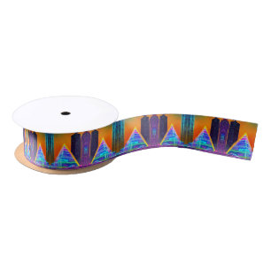 Ruban En Satin Pyramide holographique de Neon Futuristic
