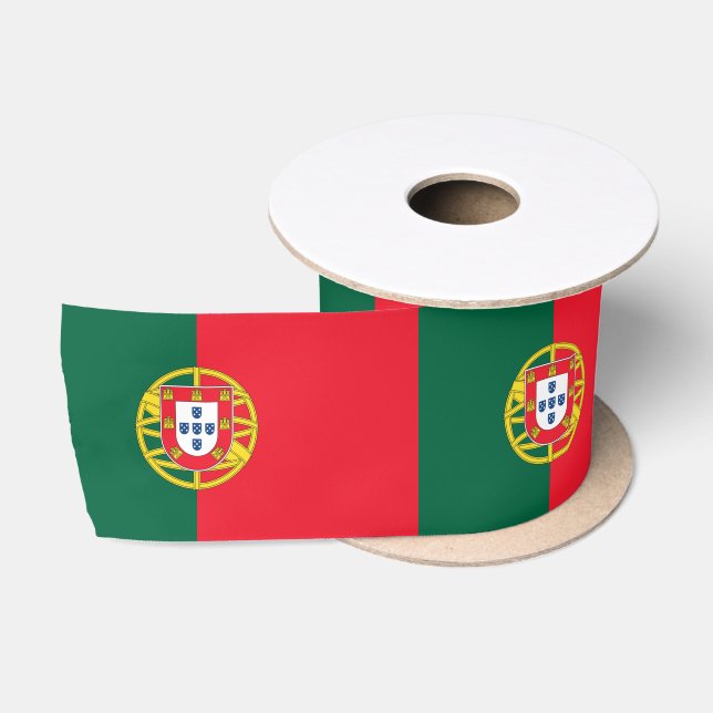 Ruban En Satin qualité du drapeau portugais (Bobine)