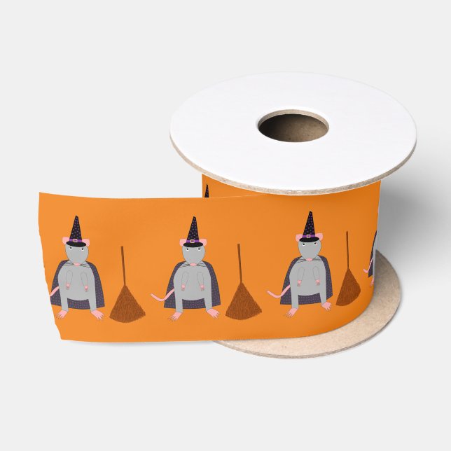 Ruban En Satin Rat de sorcière d'Halloween et modèle de chambre (Bobine)