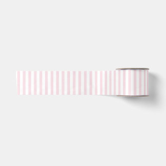 Ruban En Satin Rayure Brise Côtière - Rose Coquillage