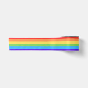 Ruban En Satin Rayures arc-en-ciel audacieuses